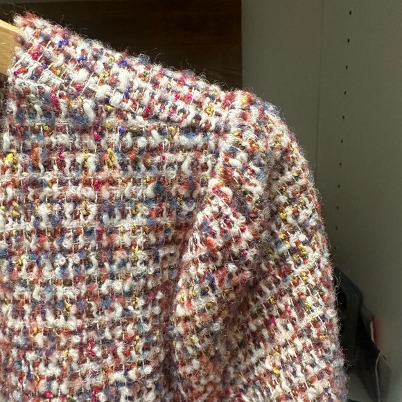 See and Be Seen Women's Multicolor Tweed Jacket with Pearl Button Detail - Picture 6 of 8